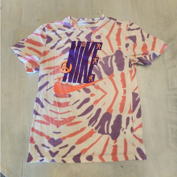 Nike NSW Festival Tie Dye T-Shirt Pink Purple SZ Small - Picture 1 of 7